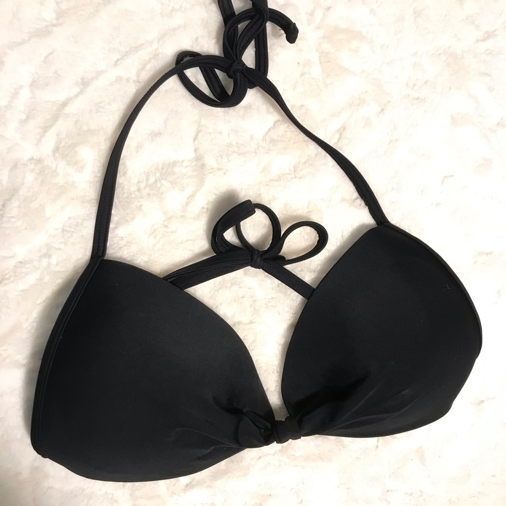 Malibu Black Bikini String Top